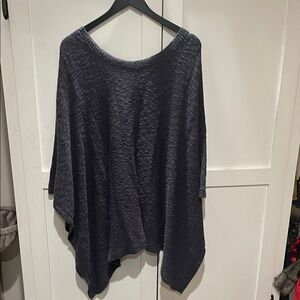 J. Jill Dark Gray Textured Poncho